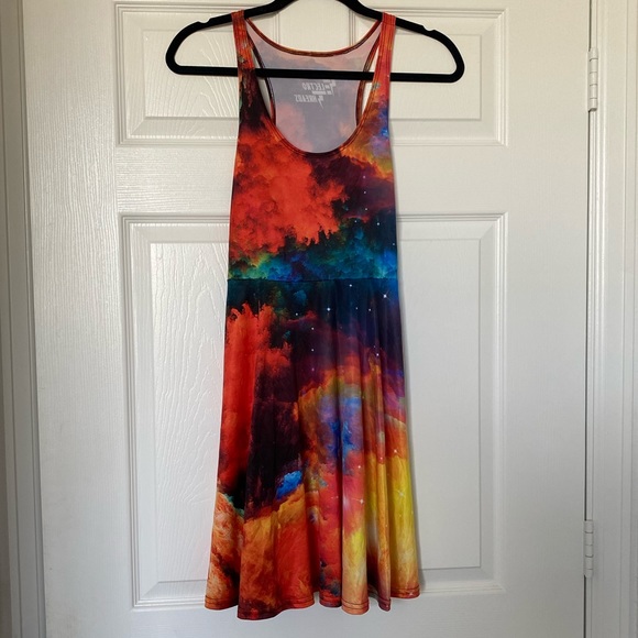 Rainbow Galaxy Racerback Flowy Rave Dress - Picture 2 of 6